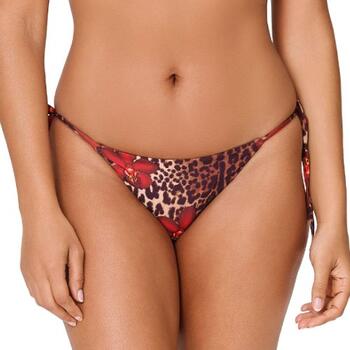 Plage de LingaDore Leopard Flower Rouge Slip de Bikini