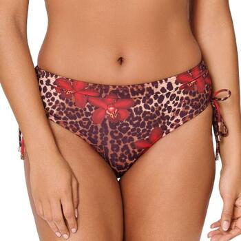 Plage de LingaDore Leopard Flower Rouge Slip de Bikini