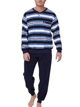 Robson Heren Bleu Marine Pyjama