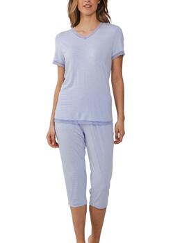 Pastunette Dames Bleu Pyjama