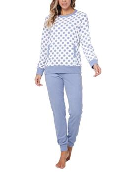 Pastunette Dames Bleu Pyjama