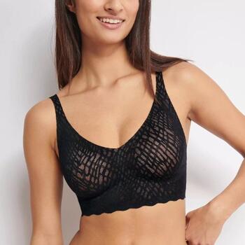 Sloggi Zero Feel Bliss Noir Soutien-Gorge sans Armatures en Dentelle