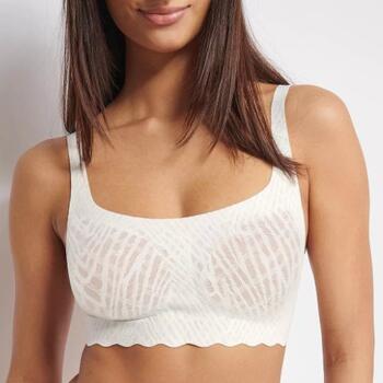Sloggi Zero Feel Bliss Blanc Soutien-Gorge sans Armatures en Dentelle