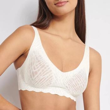 Sloggi Zero Feel Bliss Blanc Soutien-Gorge sans Armatures en Dentelle