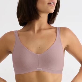 Sloggi  Mauve Soutien-Gorge sans Armatures en Dentelle