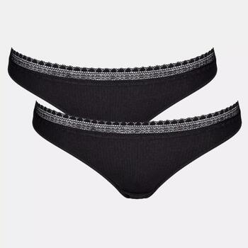 Sloggi GO Ribbed Noir Slip Brésilien