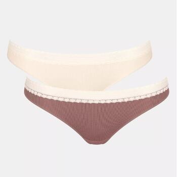 Sloggi GO Ribbed Marron Slip Brésilien