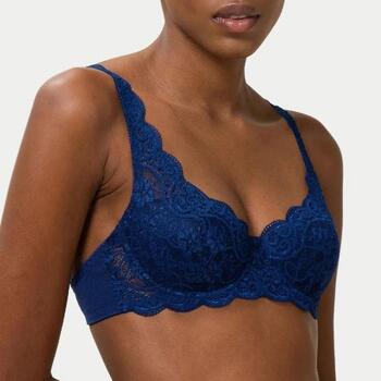 Triomphe Amourette 300 Bleu Marine Soutien-Gorge Rembourré
