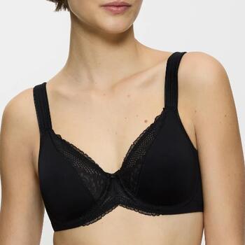 Triomphe Modern Lace+Cotton Noir Soutien-Gorge Rembourré