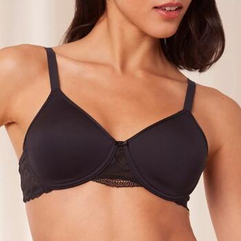 Triomphe Modern Lace+Cotton Noir Soutien-Gorge Rembourré