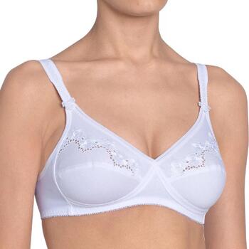 Triomphe Elasti Cross + Cotton Blanc Soutien-Gorge sans Armatures en Dentelle