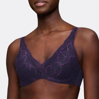 Triomphe Body Make-Up Illusion Lace Bleu Soutien-Gorge Rembourré