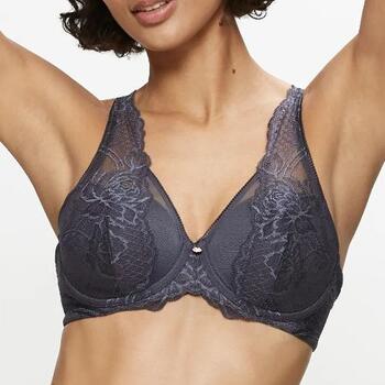 Triomphe Wild Peony Florale Gris Soutien-Gorge Rembourré