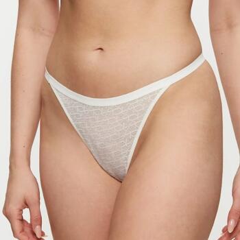 Triomphe Signature Sheer Blanc Cassé Culotte String