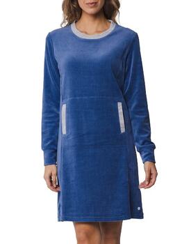 Pastunette Dames Bleu Marine Chemise de Nuit