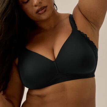 Naturana Side smoother Noir Soutien-Gorge sans Armatures en Dentelle