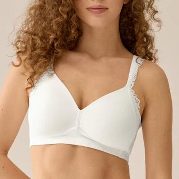 Naturana Side smoother Blanc Cassé Soutien-Gorge sans Armatures en Dentelle