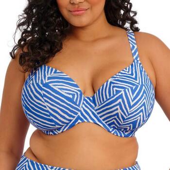Elomi Swim Fiji Falls Bleu/Blanc Soutien-Gorge Bikini Corbeille
