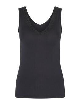RJ Bodywear Pure Color Noir Chemise pour Femmes