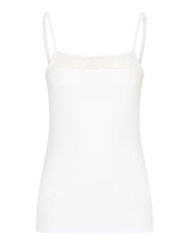 RJ Bodywear Pure Color Blanc Chemise pour Femmes