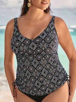 Maillots de bain Anita Malaika Noir/Or Tankini Top