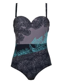 Naturana Badmode Dames Noir/Brun Maillot de Bain