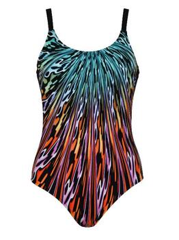 Naturana Badmode Dames Noir/Multicolore Maillot de Bain