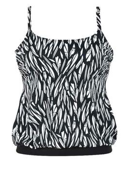 Naturana Badmode Dames Noir/Blanc Tankini Top