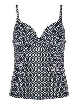 Naturana Badmode Dames Noir/Blanc Tankini Top