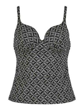 Naturana Badmode  Noir/Print Tankini Top