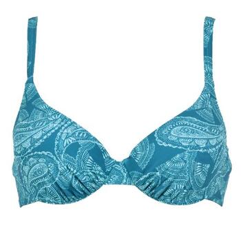 Naturana Badmode Dames Bleu/Vert Haut de Bikini Préformé