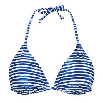 Naturana Badmode Dames Bleu/Blanc Haut de Bikini Préformé
