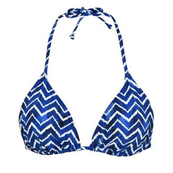 Naturana Badmode Dames Bleu/Blanc Haut de Bikini Préformé