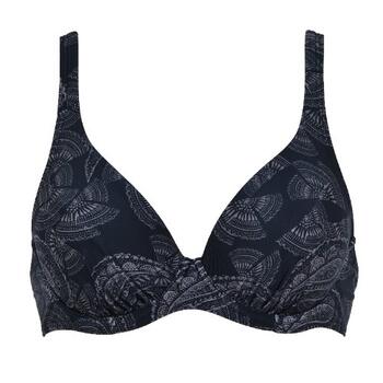 Naturana Badmode Dames Noir/Brun Soutien-Gorge Bikini Corbeille