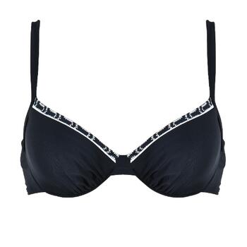 Naturana Badmode Dames Noir/Blanc Haut de Bikini Préformé