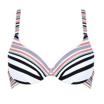 Naturana Badmode Dames Blanc/Noir Haut de Bikini Préformé