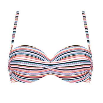 Naturana Badmode Dames Blanc/Noir Haut de Bikini Préformé