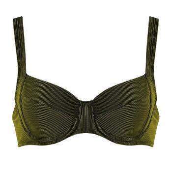 Naturana Badmode Dames Noir/Jaune Soutien-Gorge Bikini Corbeille