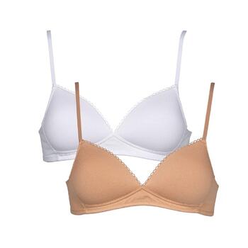 Mon Basic par After Eden Comfy Blanc Soutien-Gorge sans Armatures en Dentelle
