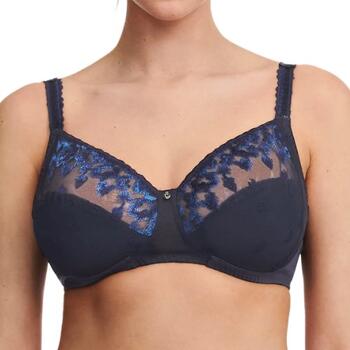 Chantelle Bold Curve Bleu Soutien-Gorge sans Armatures en Dentelle