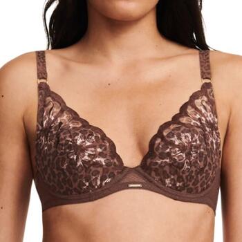 Chantelle Fleurs Marron Soutien-Gorge Rembourré