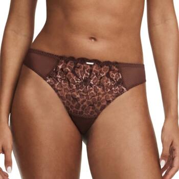 Chantelle Fleurs Marron Slip Brésilien