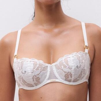 Chantelle Fleurs Signature Blanc Soutien-gorge sans forme