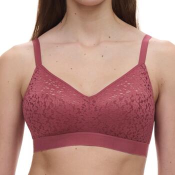 Chantelle Norah Rouge Soutien-Gorge sans Armatures en Dentelle