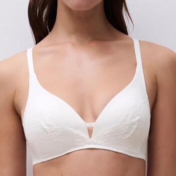Chantelle Crush Blanc Soutien-Gorge sans Armatures en Dentelle