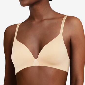 Chantelle Essentiall Beige Soutien-Gorge sans Armatures en Dentelle
