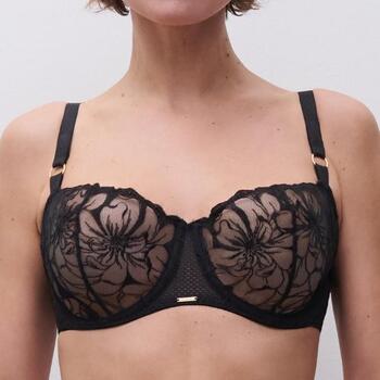 Chantelle Fleurs Noir Soutien-gorge sans forme