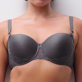 Chantelle Fleurs Gris Soutien-Gorge Rembourré