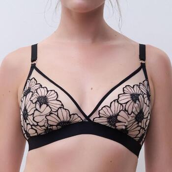 Chantelle Lush Noir/Rose Soutien-Gorge sans Armatures en Dentelle