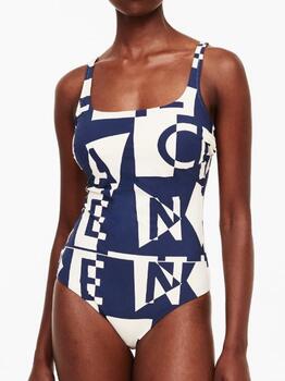 Chantelle Badmode Identity Blanc/Bleu Marine Maillot de Bain